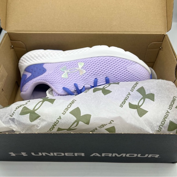 Under ArmourCharged Rogue Youth 3 (Big Kid) Purple Violet New In Box - Picture 13 of 14